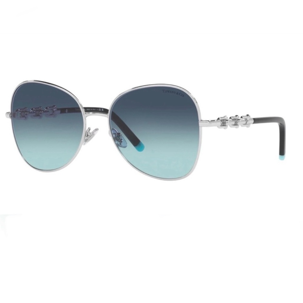Tiffany & Co. Silver Frame with Blue Gradient Sunglasses